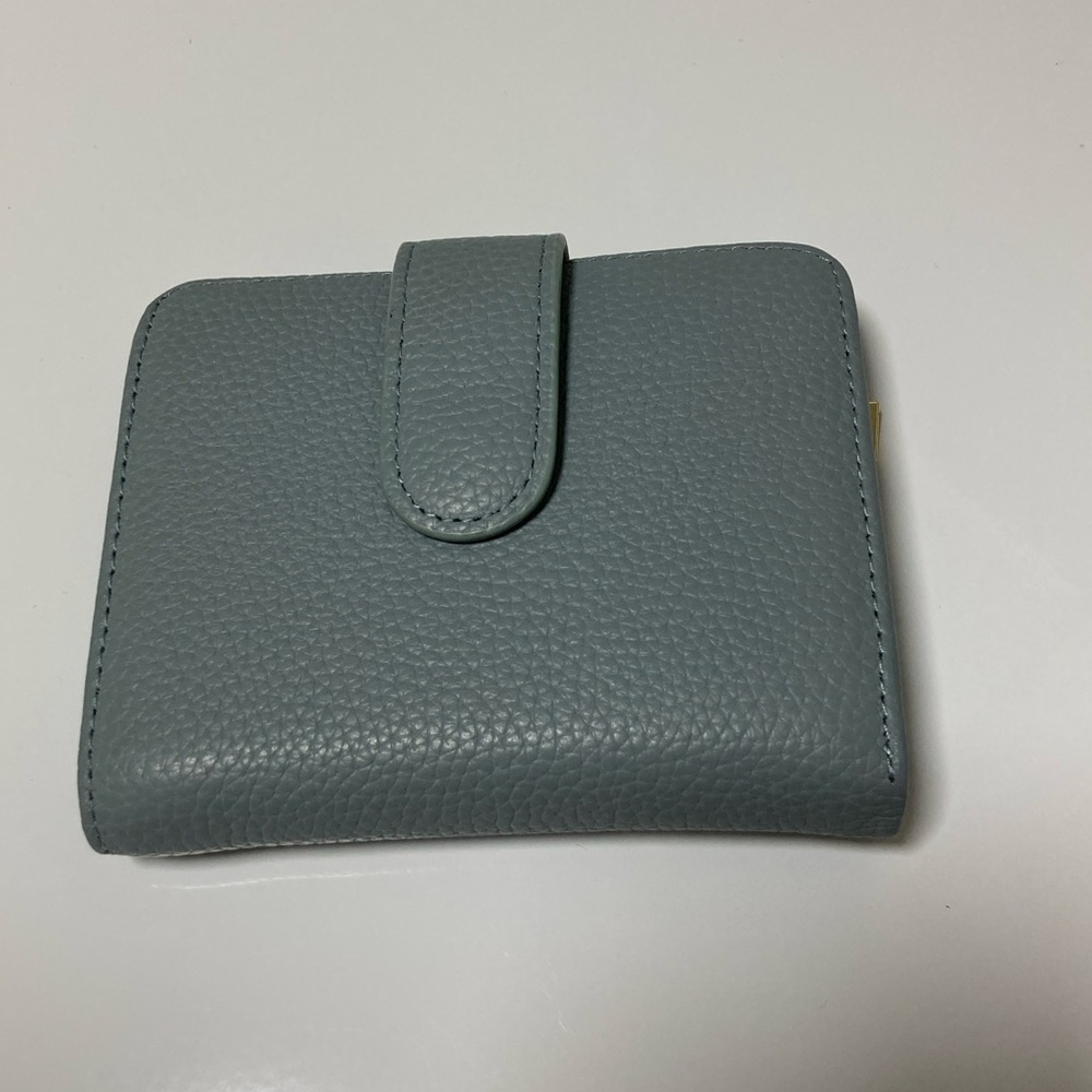 Women’s Compact Blue Faux Leather Wallet